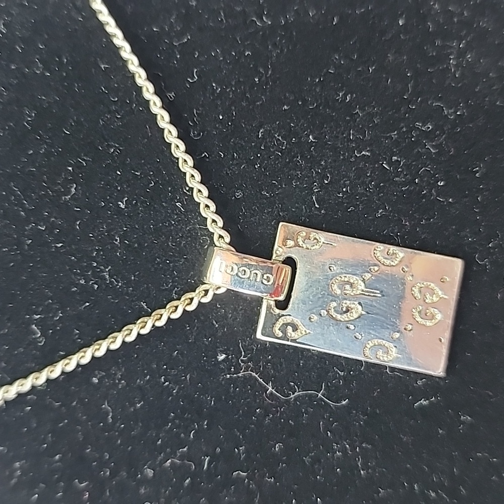 Gucci Ghost Sterling Silver Chain Double Sided Pendant Necklace - Picture 3 of 6